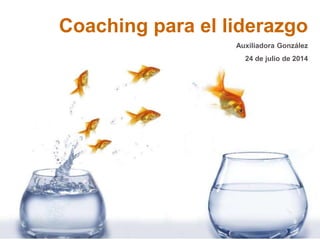 Coaching para el liderazgo
Auxiliadora González
24 de julio de 2014
 