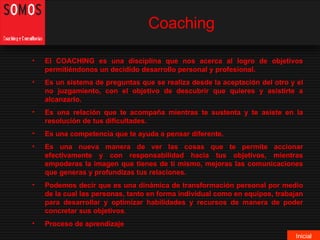 Coaching ,[object Object],[object Object],[object Object],[object Object],[object Object],[object Object],[object Object],Inicial 