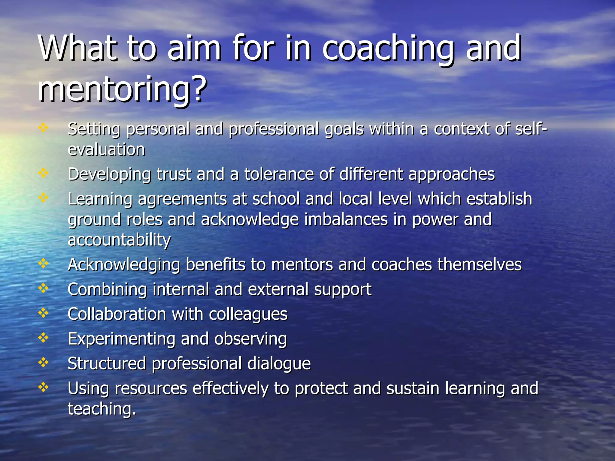 Coaching and Mentoring | PPT
