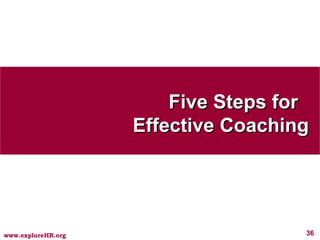 Five Steps for  Effective Coaching 