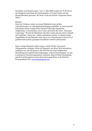 Coaching Mit Orientierungsmustern