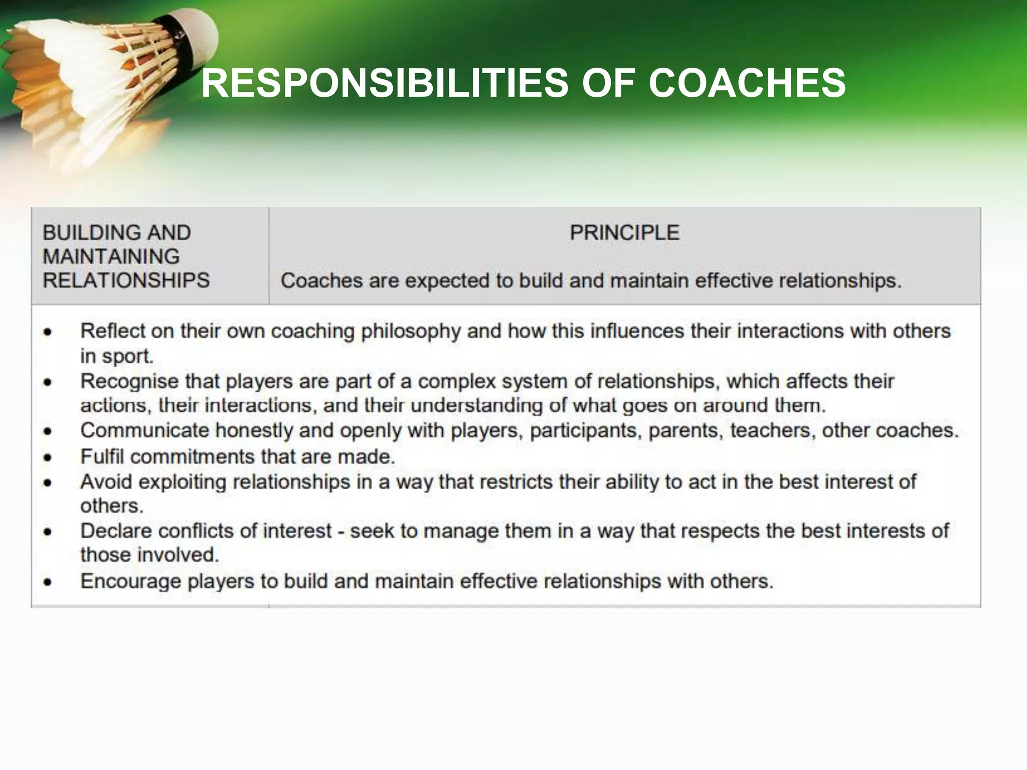 COACHING PRINCIPLES pptx COACHING PRINCIPLES pptx