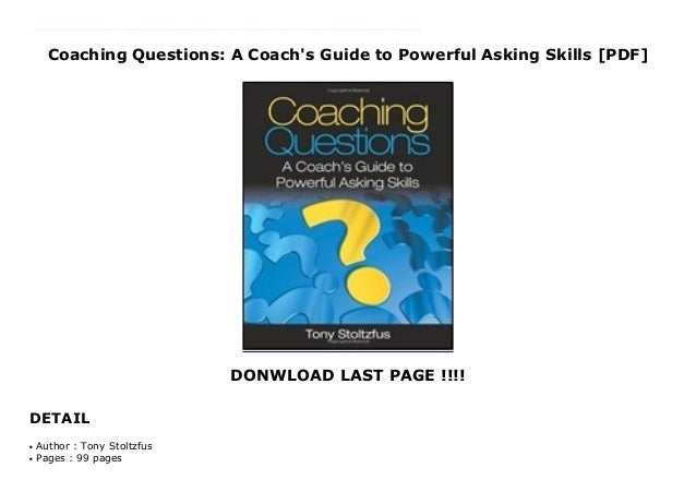 Coaching Questions A Coach's Guide To Powerful Asking Skills Pdf