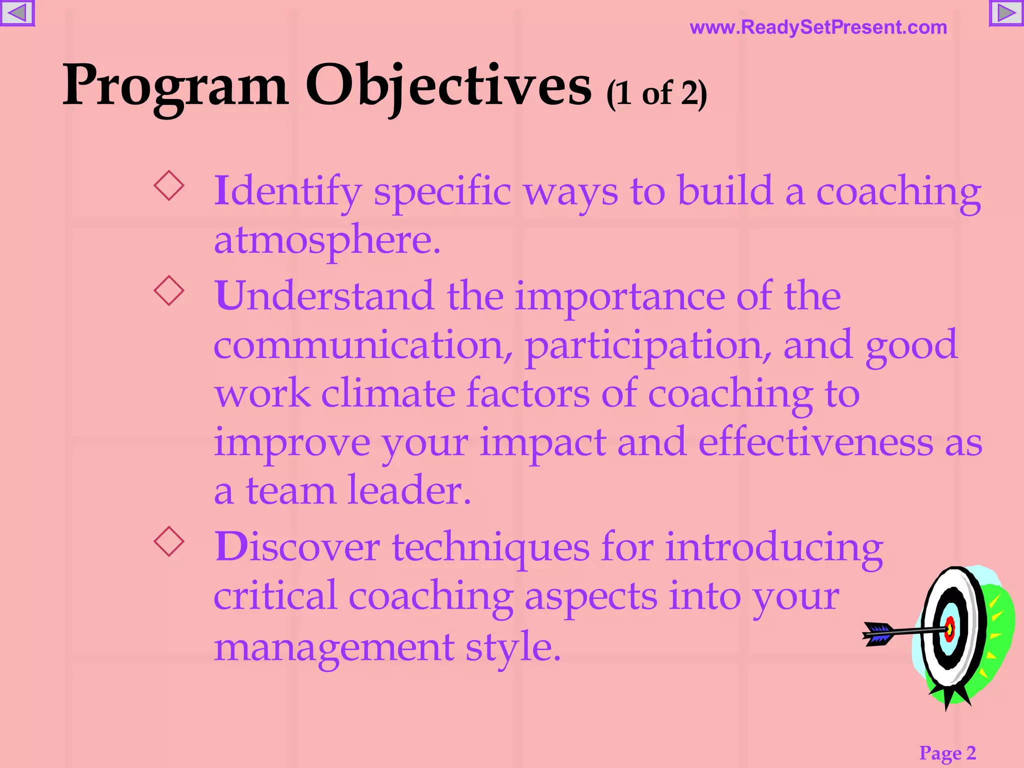 COACHING SKILLS POWERPOINT | PPT