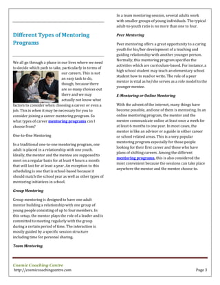 Coaching and mentoring | PDF