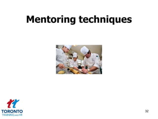 Mentoring techniques 
32 
 