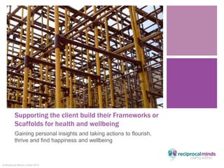 © Reciprocal Minds Limited 2015
Supporting the client build their Frameworks or
Scaffolds for health and wellbeing
Gaining...
