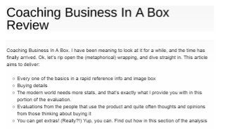 Coaching business in a box review - scam or legit