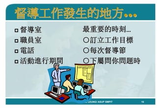 「Coaching教練學」結合到中心督導工作 By Carol Leung