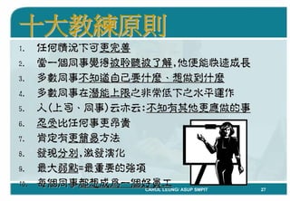 「Coaching教練學」結合到中心督導工作 By Carol Leung