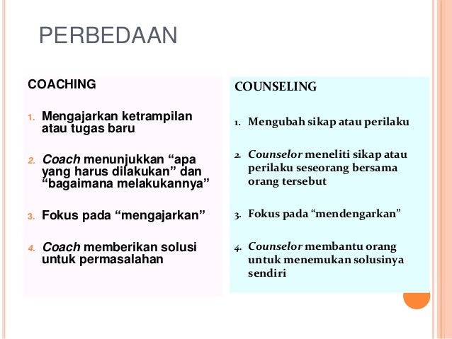 Coaching And Counselling