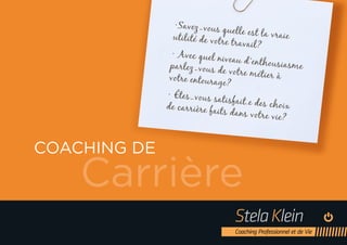 Coaching de carrière   stela klein coaching