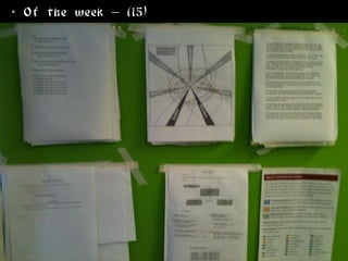 * Of the week – (15)
 