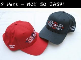 2 Hats – NOT SO EASY!
 