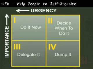 #F6 – Help People to Self-Organize
 