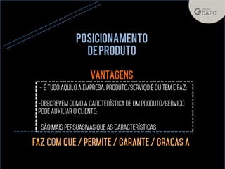 Posicionamento
deproduto
 