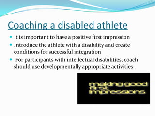 Coaching disabled athletes | PPTX