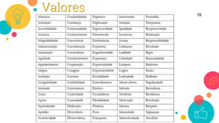 18
Valores
 