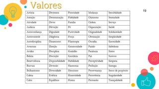 19
Valores
 