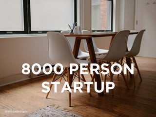 8000 PERSON
STARTUP
@alissadesigns
 
