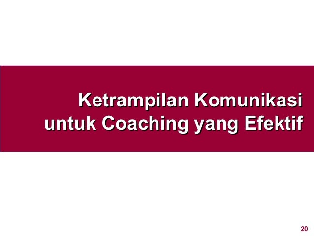 Coaching for optimal performance