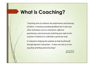 Coaching for Performance | PDF