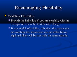 Inflexibility Example Coaching for success | PPT