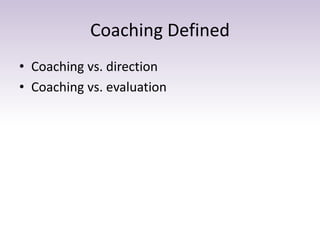 Coaching for supervisors | PPTX