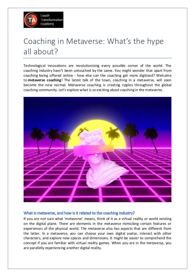 Coaching in Metaverse What’s the hype all about(00)