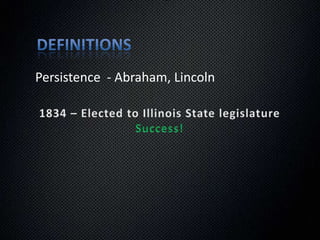 Whether the solution is long term wont be known until the player faces adversity (losing, a slump, playing time, demanding coach, etc)Definitions of Mental ToughnessConsistency