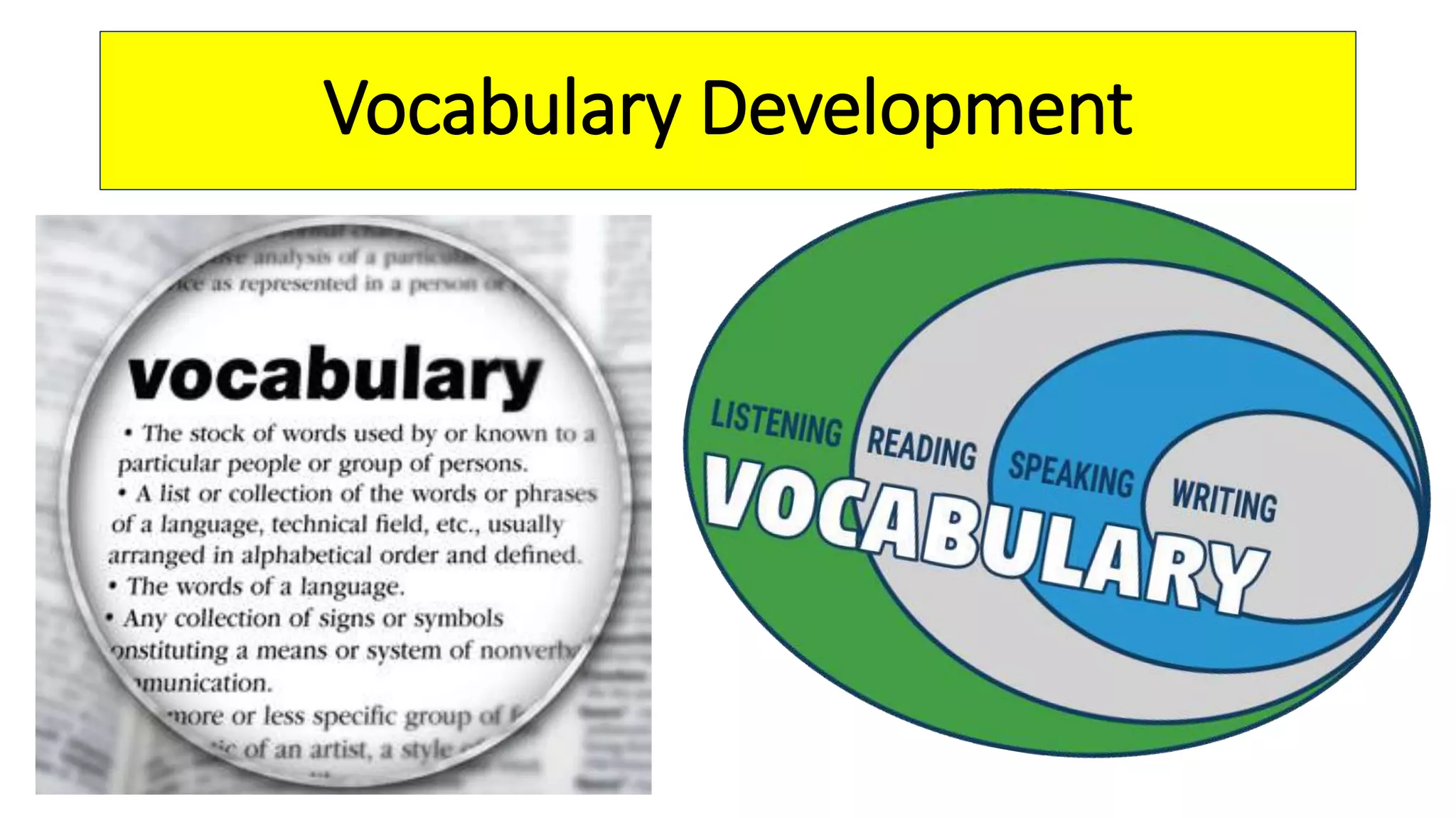 Vocabulary Development
 