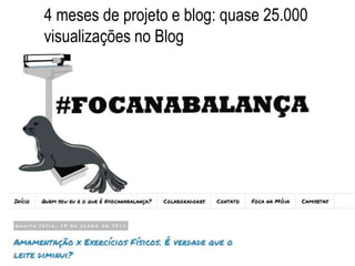 4 meses de projeto e blog: quase 25.000
visualizações no Blog
 