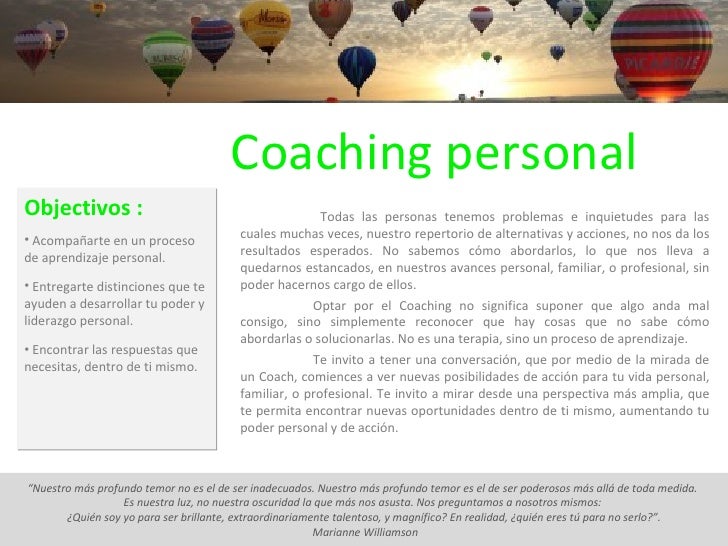 Coaching personal español