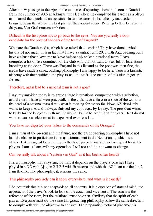 Coaching Philosophy Pdf