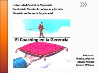 Universidad Central de Venezuela
Facultad de Ciencias Económicas y Sociales
Maestría en Gerencia Empresarial

 