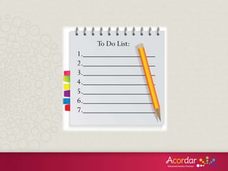 Plano de Ação
• Quais serão suas ações?
• O que você ganhará?
• De 0 a 10, qual é o nível do seu
comprometimento?
• Quando você iniciará sua ação?
• Quem é o responsável?
 