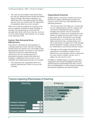 Maximizing the Impact of Executive Coaching | PDF