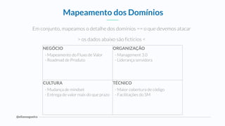 @eliasnogueira
Em conjunto, mapeamos o detalhe dos domínios == o que devemos atacar
> os dados abaixo são fictícios <
Mape...