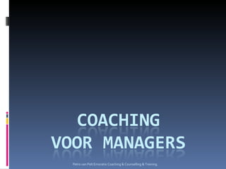 Petro van Pelt Emoratio Coaching & Counselling & Training. 