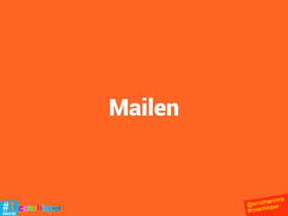 1. Introductie
2. Verkoop gaat niet vanzelf
3. Mensen helpen
4. 10. stappen op de verkooppagina
5. Voorbeelden
6. Voor de verkoop
7. Vragen
Inhoud
@ernohannink
#coachloper
 