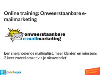 Jouw verhaal
@ernohannink
#coachloper
 