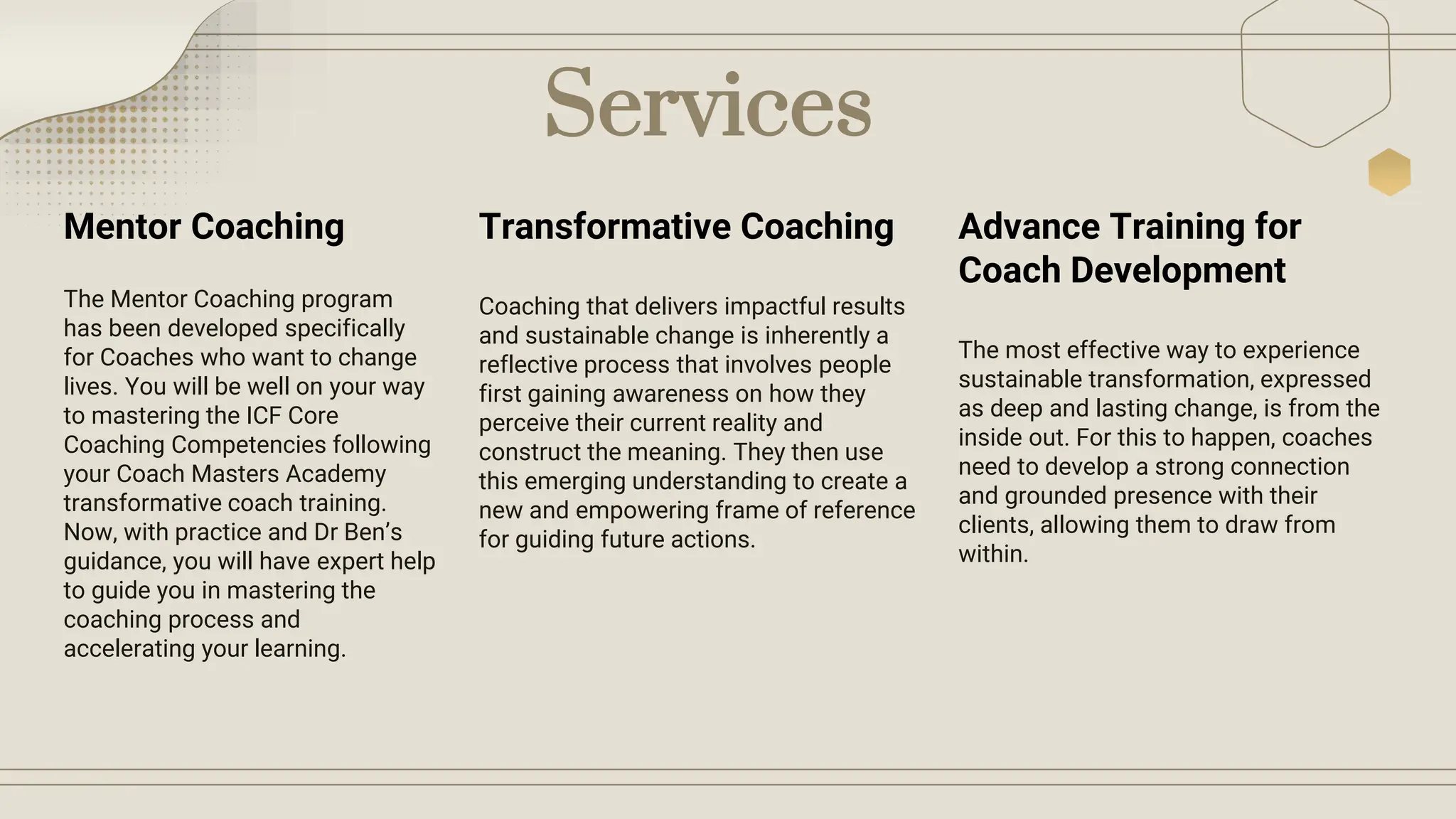 Coach Masters Academy | PPTX | Professional School | Postgraduate Education