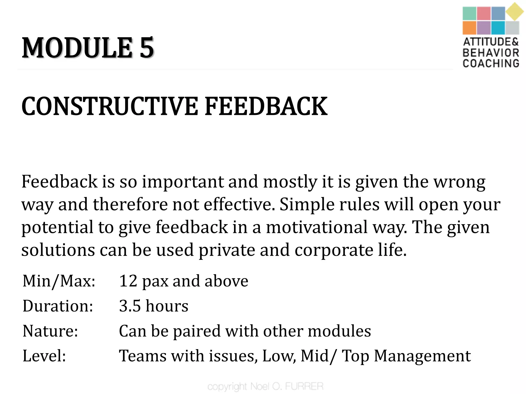ATTITUDE & BEHAVIOR COACHING Modules kit | PPTX