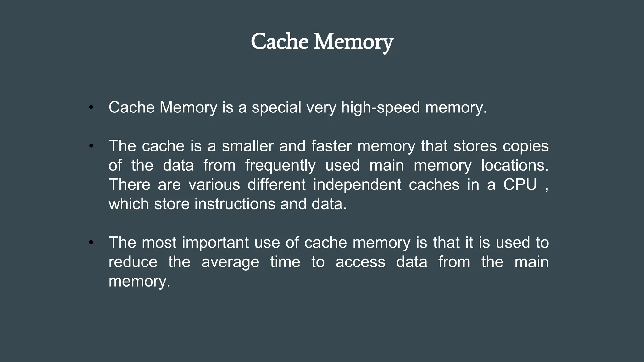 Cache Memory And Virtual Memory in computer architecture | PPT