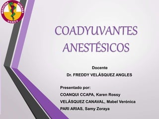 Presentado por:
COANQUI CCAPA, Karen Rossy
VELÁSQUEZ CANAVAL, Mabel Verónica
PARI ARIAS, Samy Zoraya
Docente
Dr. FREDDY VELÁSQUEZ ANGLES
 