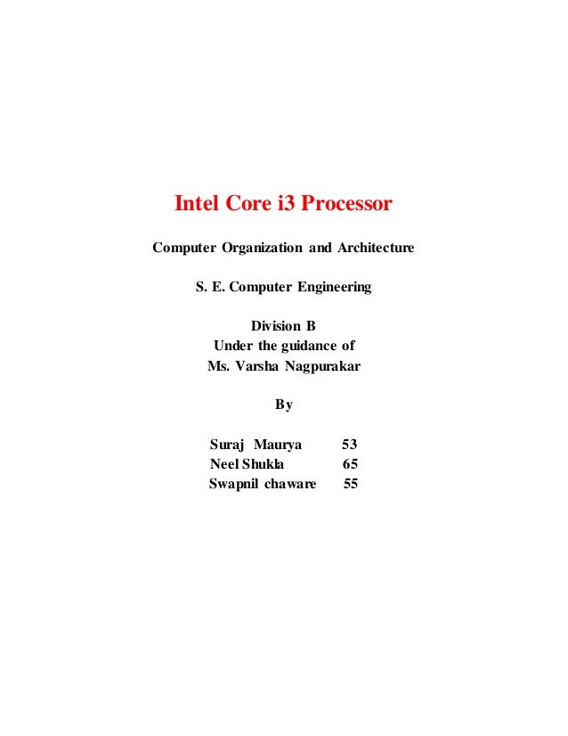 Case study of intel core i7 processor picture