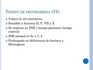 Coagulación y trastornos final | PPTX