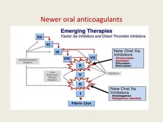 Newer oral anticoagulants
 