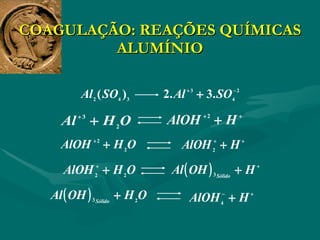 COAGULAÇÃO: REAÇÕES QUÍMICAS ALUMÍNIO 