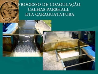 PROCESSO DE COAGULAÇÃO CALHAS PARSHALL   ETA CARAGUATATUBA 